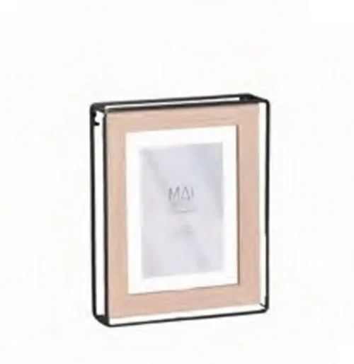 Porta Retrato Minho  Madeira E Preto 10x15 - LC - Presentes