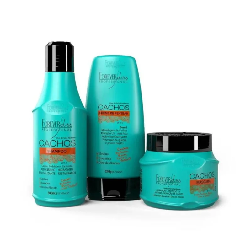 Kit Forever Liss Cachos Trio para Cabelo Cacheado