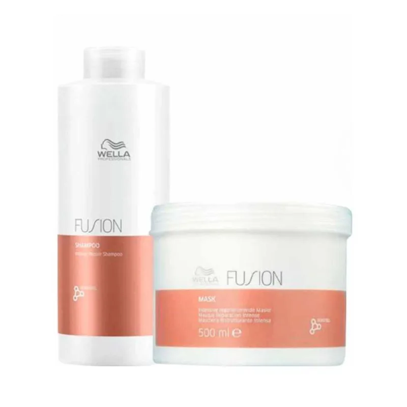 Kit Wella Fusion Shampoo 1 Litro e Máscara 500 ml