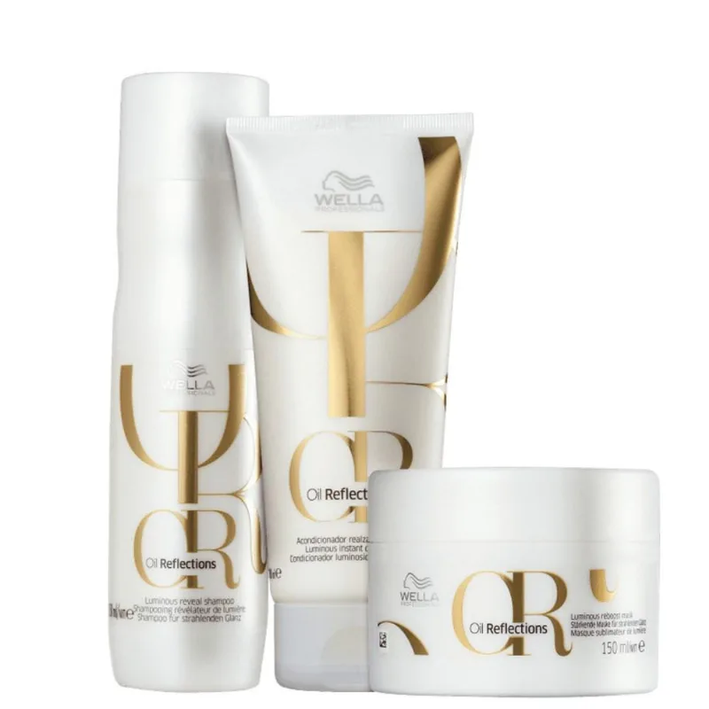 Kit Wella Oil Reflections Shampoo 250 ml + Condicionador 200 ml + Máscara 150 ml Kit Wella Oil Reflections Shampoo Condicionador e Máscara
