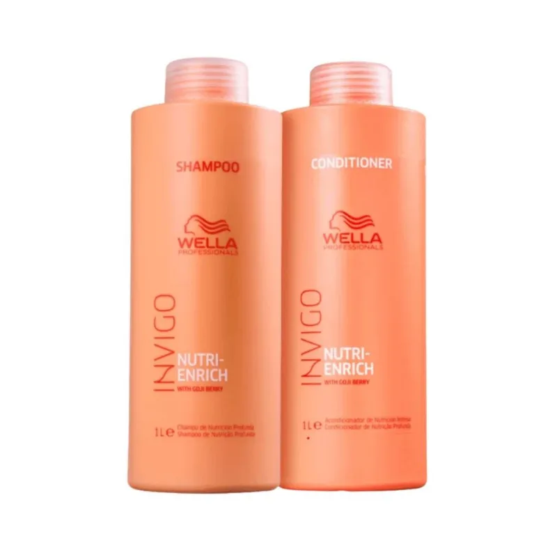 Kit Wella Nutri-Enrich Duo Shampoo 1 Litro e Condicionador 1 Litro Kit Wella Nutri-Enrich Duo Shampoo Condicionador