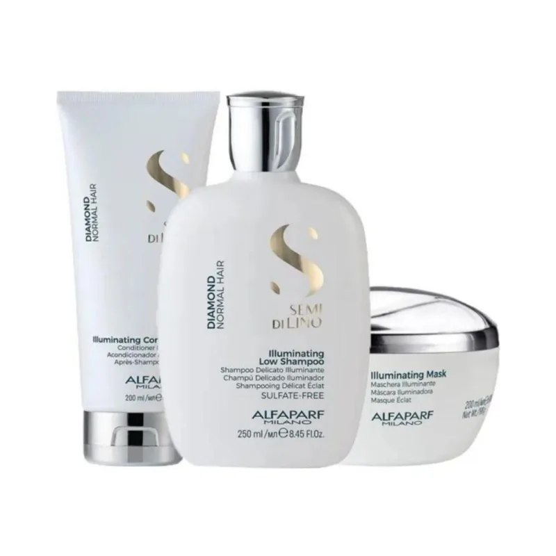 Kit Alfaparf Semi Di Lino Diamond Illuminating Trio Pequeno