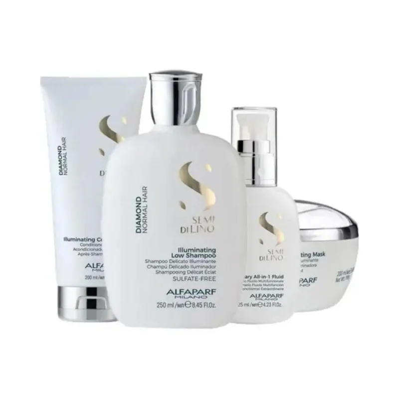 Kit Alfaparf Semi Di Lino Diamond Illuminating Completo Pequeno Kit Alfaparf Semi Di Lino Diamond Completo Pequeno