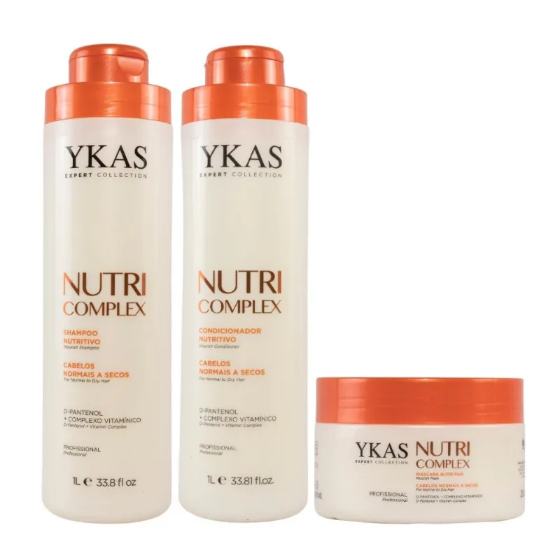 Kit Ykas Nutri Complex Shampoo + Condicionador + Máscara