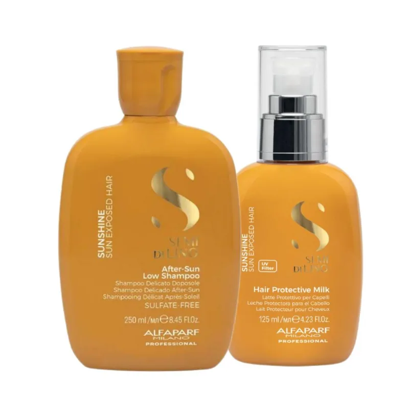 Kit Alfaparf Semi Di Lino Sunshine Shampoo e Leave-in