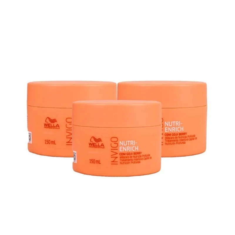 Kit Wella Invigo Nutri-Enrich 3 Máscara 150 ml
