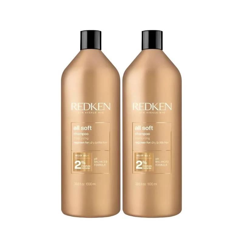 Kit Redken All Soft Argan Oil 2 Shampoo 1 Litro