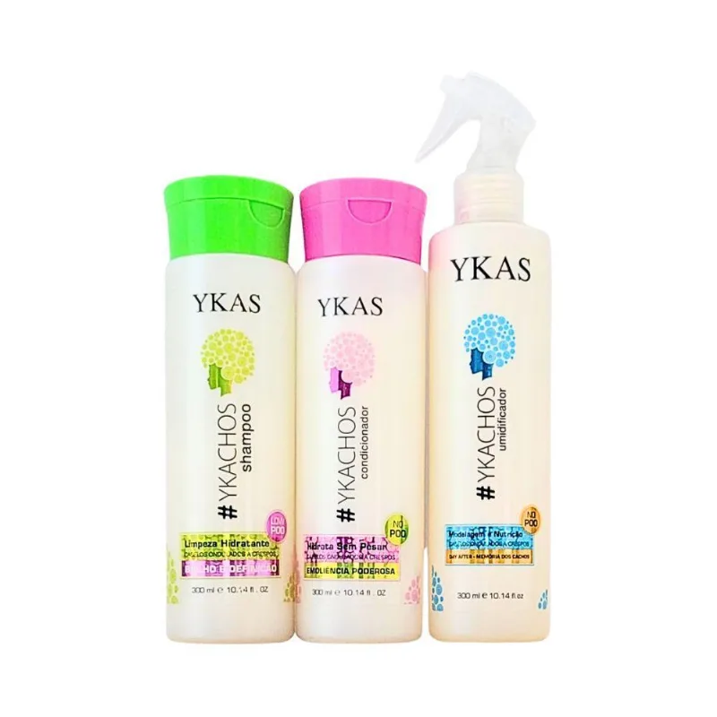Kit Ykas Ykachos Shampoo + Condicionador + Umidificador