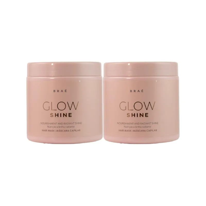 Kit Braé Glow Shine Nutrição e Brilho 2 Máscara 500 g