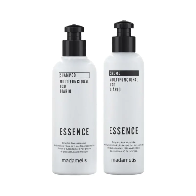 Shampoo Madamelis Kit e Creme Essence Uso Diário 250ml
