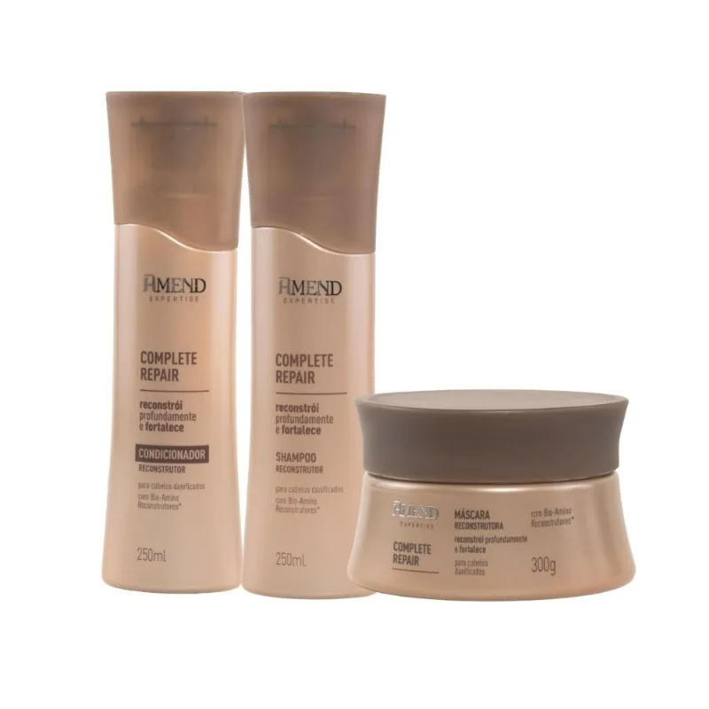 Kit Shampoo Condicionador Mascara Amend Complete Repair