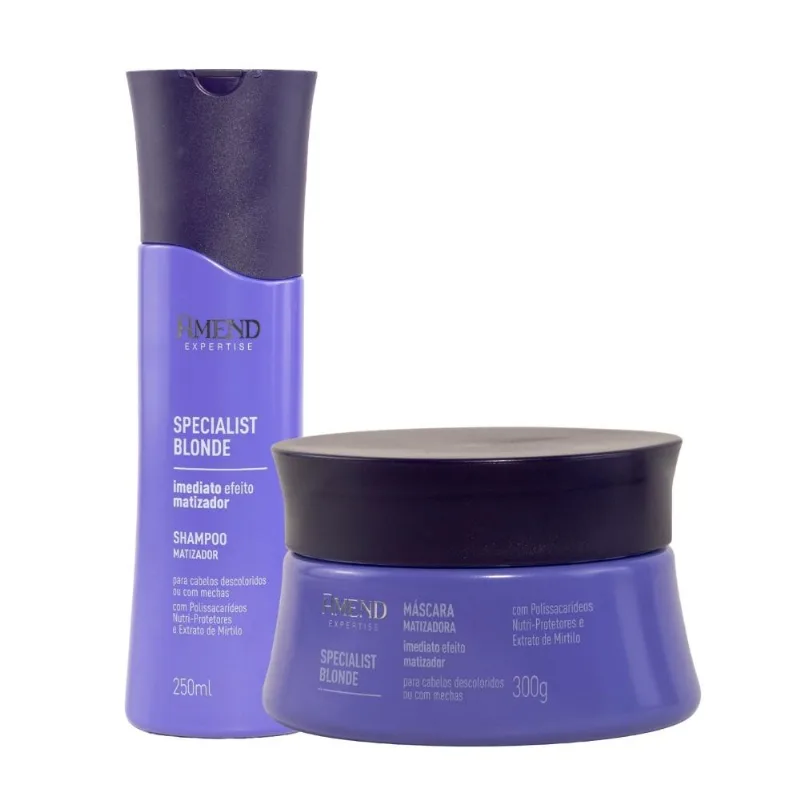 Kit Shampoo Mascara Amend Specialist Blonde Matização