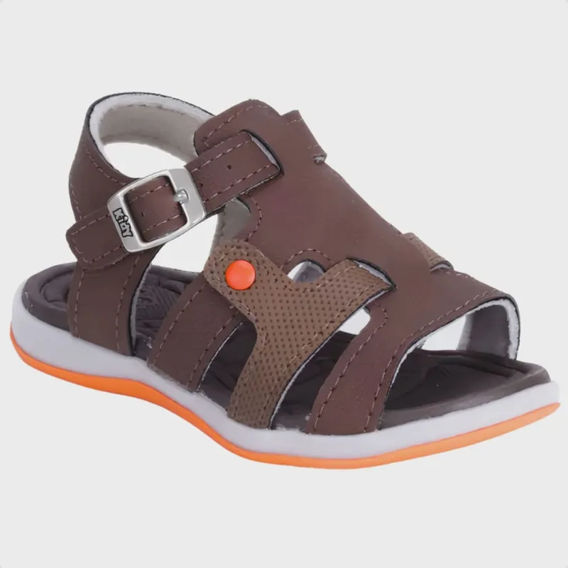 Papete Sandália Infantil Kidy Flex Confort Anatômica Leve e Fácil Calce Baby Equilíbrio Marrom