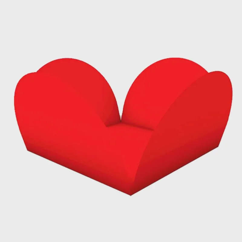 50 Unidades Forminha Pétala 4 Folhas 3,3cmX3,3cmX2cm Vermelho Tóquio