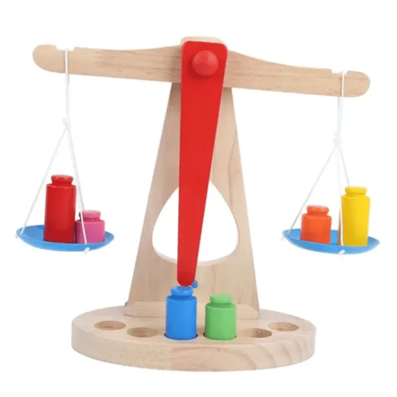 Balança Educativa em Madeira c/ 7 Peças - Yins Kids UNICA