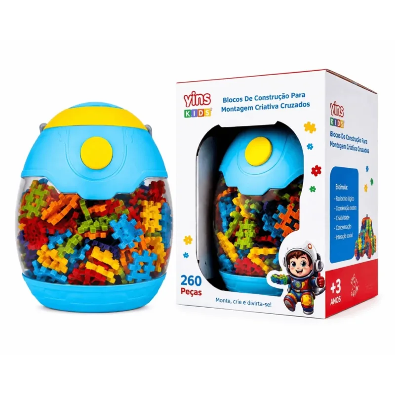 Blocos de Construção Montagem Criativa 260 pçs. - Yins Kids - YINS