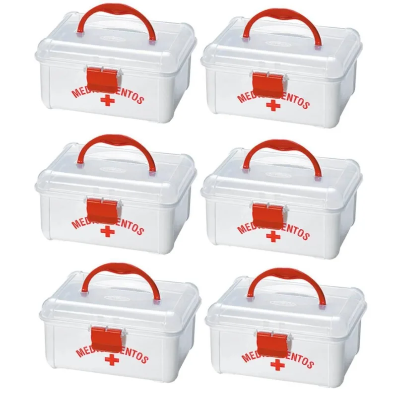 Kit 6 Maletas Medicamentos 19X16X10Cm Primeiros Socorros - Nitron - Malas, Mochilas E Acessórios