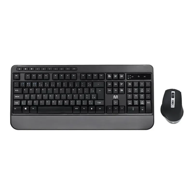 Teclado E Mouse Multilaser Sem Fio CS1200 Multimídia Conexão BT+USB Preto (MP)