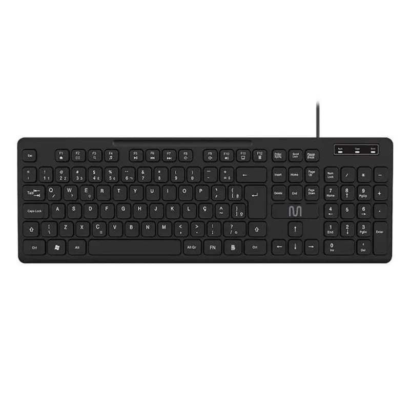 Teclado USB Multilaser TM300 Multimídia ABNT2 TC294 Preto (MP)
