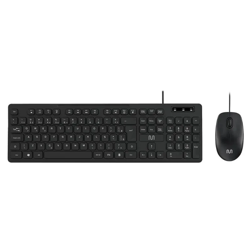 Kit Teclado E Mouse Multilaser Com Fio Tc310 - Preto