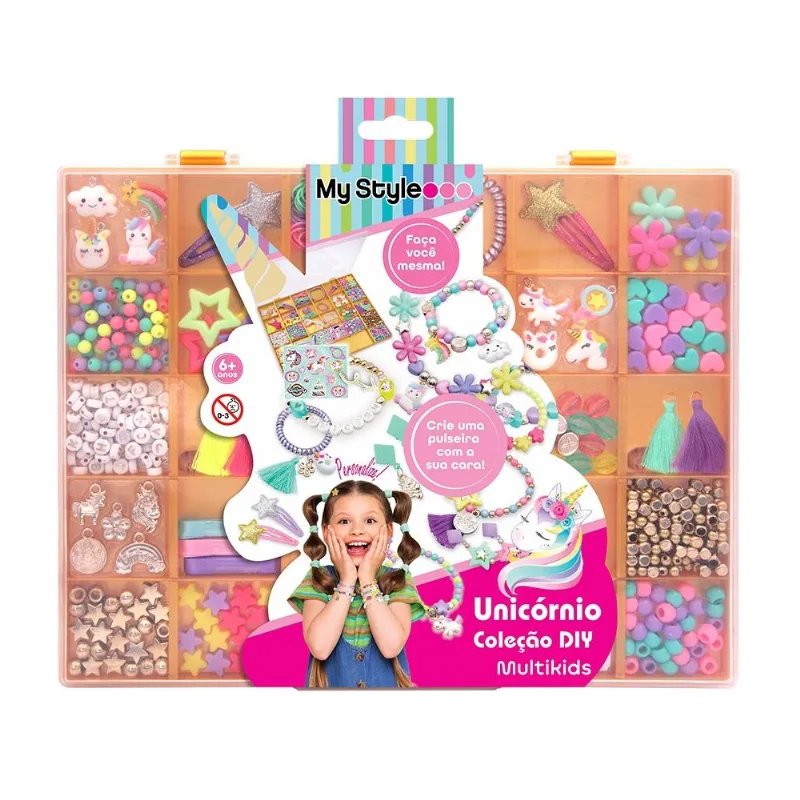 Kit de Pulseiras Infantil Unicórnio Multikids - BR2141