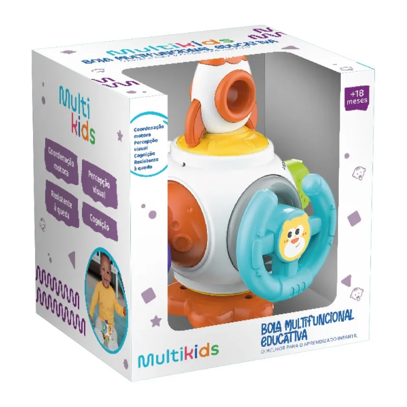 Bola Multifuncional Educativa Primeira InfÃ¢ncia Multikids - BR2167