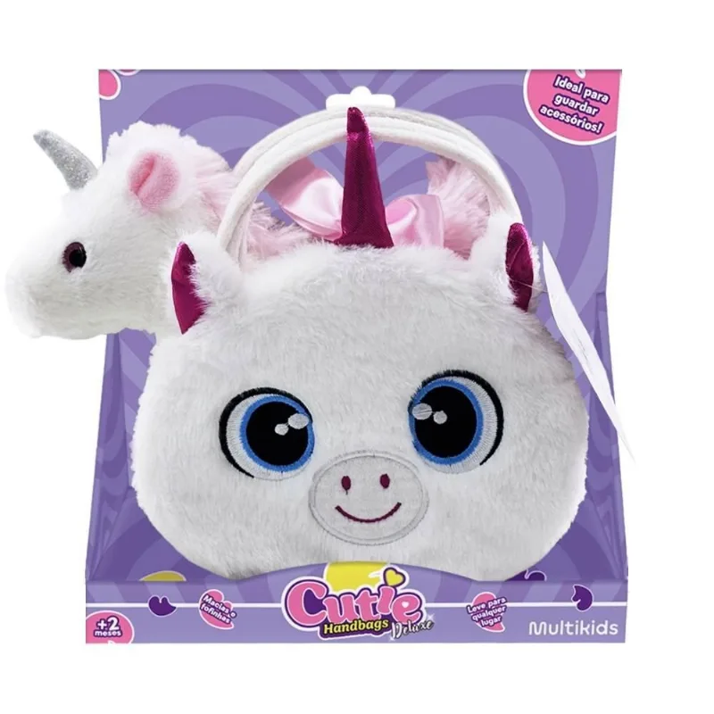 Bolsa Pelúcia Cutie Handbags Unicórnio Multikids - BR2222