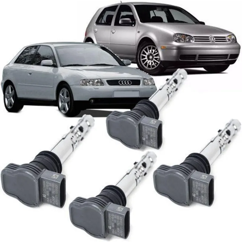Kit 4 Bobinas Ignição Golf Gti A3 A4 1.8 Turbo 06A905115