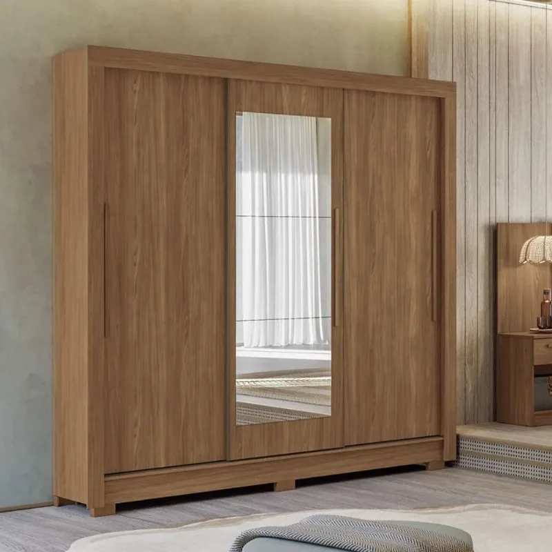 Guarda-Roupa Casal 3 Portas 2 Gavetas Estilo MM Arnaut | Jatoba - Santos Andirá