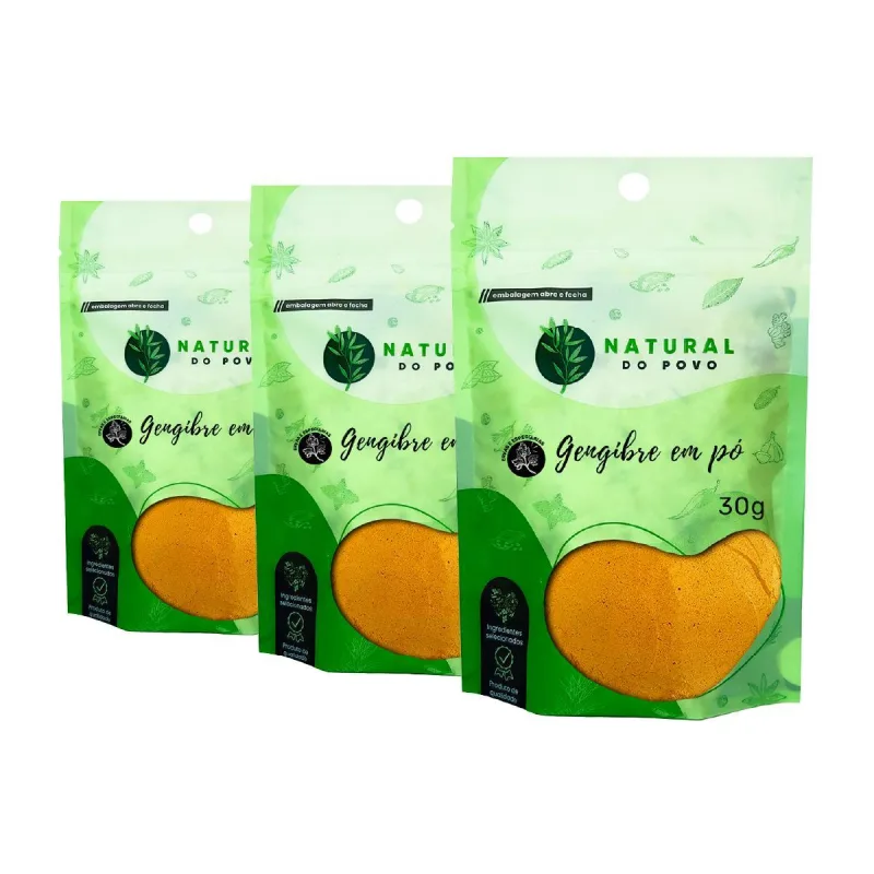 Tempero Importado Selecionado Gengibre Pó Kit 3 Pouch 50g - Não Informado