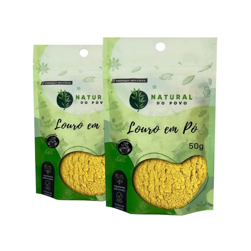 Tempero Premium Louro Pó 100% Orgânico Kit 2 Pouch 50G