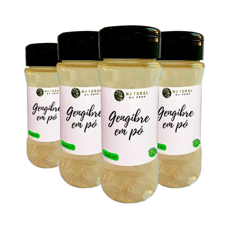 Tempero Premium Gengibre Em Pó Kit 4 Pote Com Dosador 50g - Não Informado - Mercearia