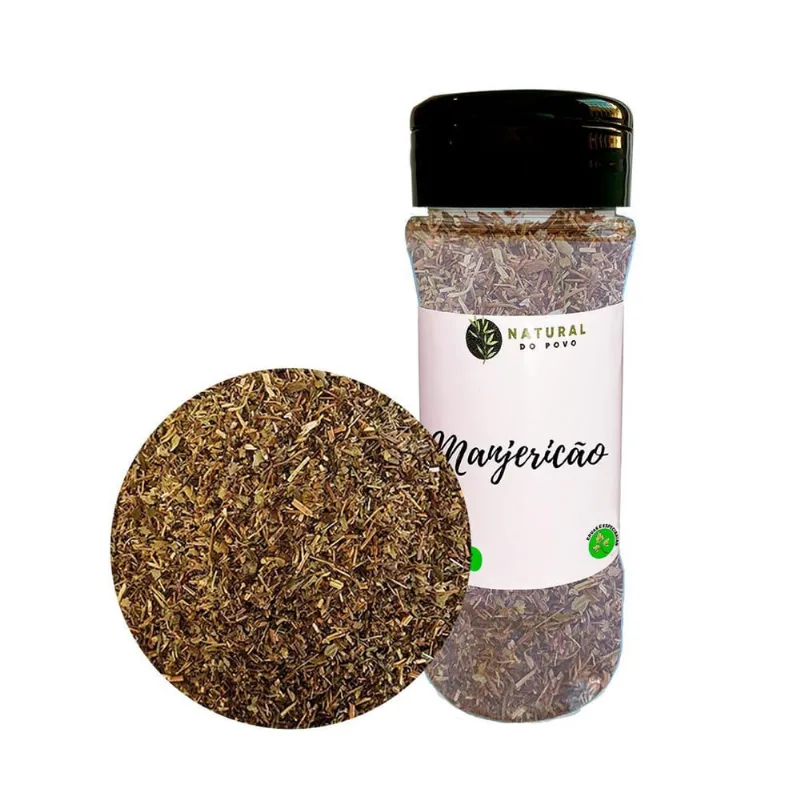 Tempero Manjericão 100% Orgânico Pote Com Dosador 25G
