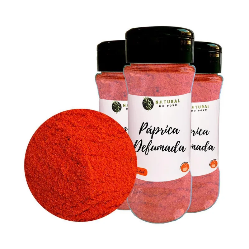 Tempero Páprica Doce 100% Natural Kit 3 Pote Com Dosador 60G