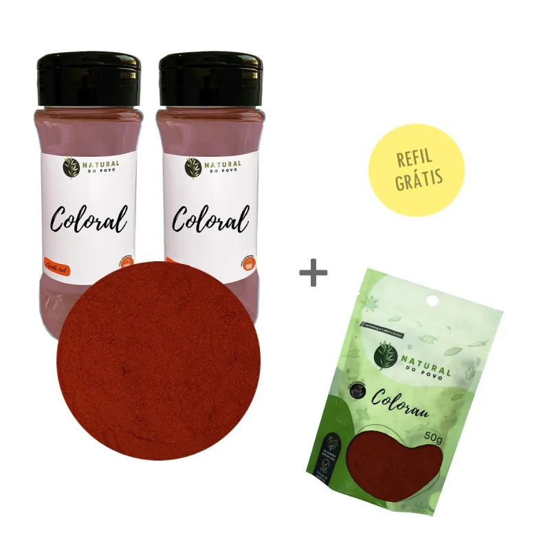 Colorau Tempero Importado Kit 2 Pote Com Dosador + Refil 70g - Não Informado