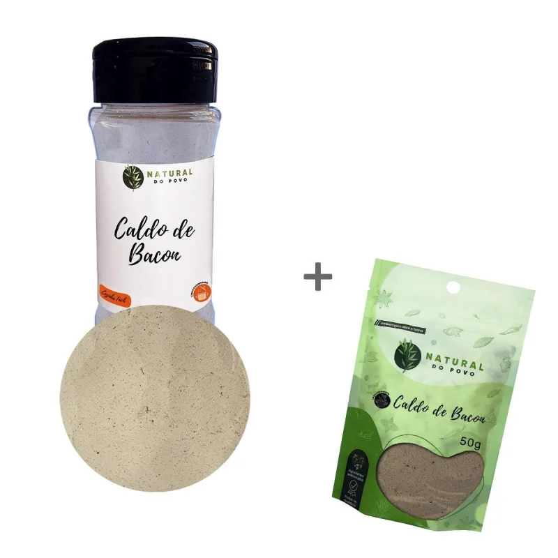 Caldo De Bacon Premium Kit Pote Com Dosador + Refil 100g - Não Informado
