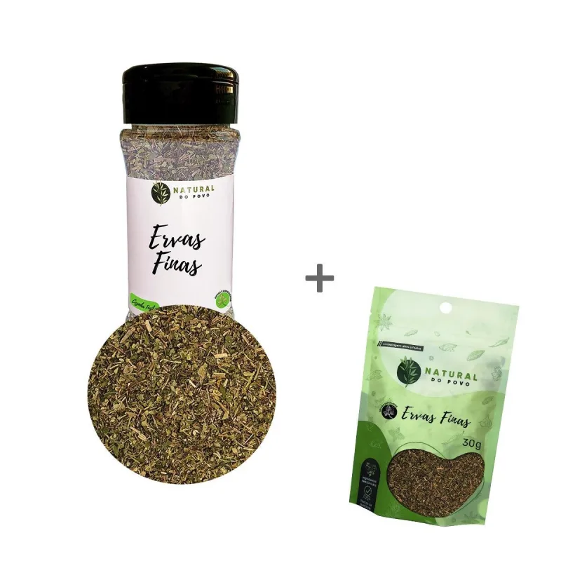 Ervas Finas 100% Orgânica Kit Pote Com Dosador + Refil 25g - Não Informado