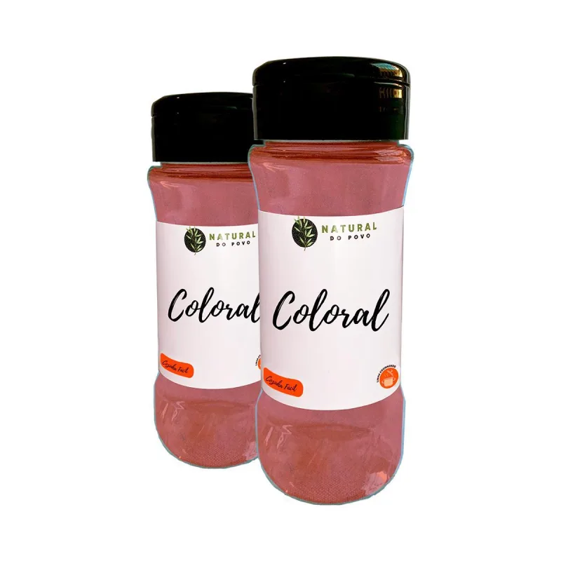 Colorau Em Pó 100% Orgânico Kit 2 Pote Com Dosador 70g - Não Informado