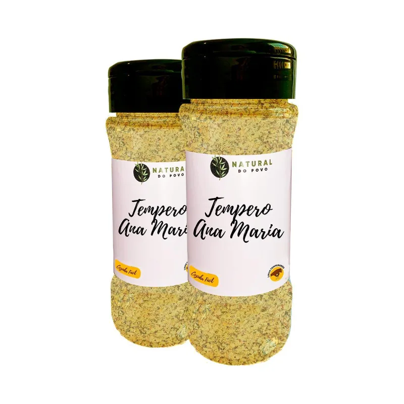 Tempero Baiano Alta Qualidade Kit 2 Pote Com Dosador 70g - Não Informado