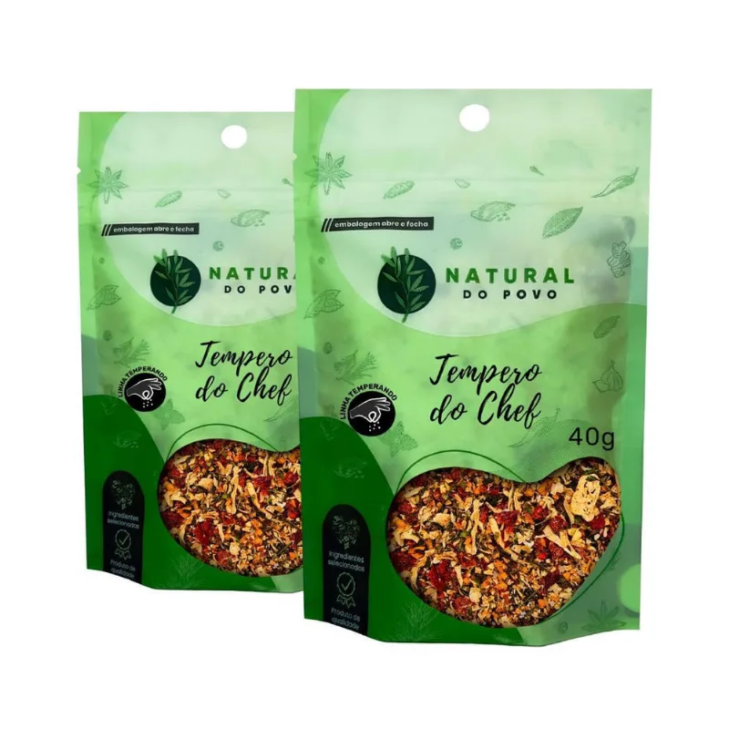 Tempero Importado Premium Do Chef Com Sal Kit 2 Pouch 40G