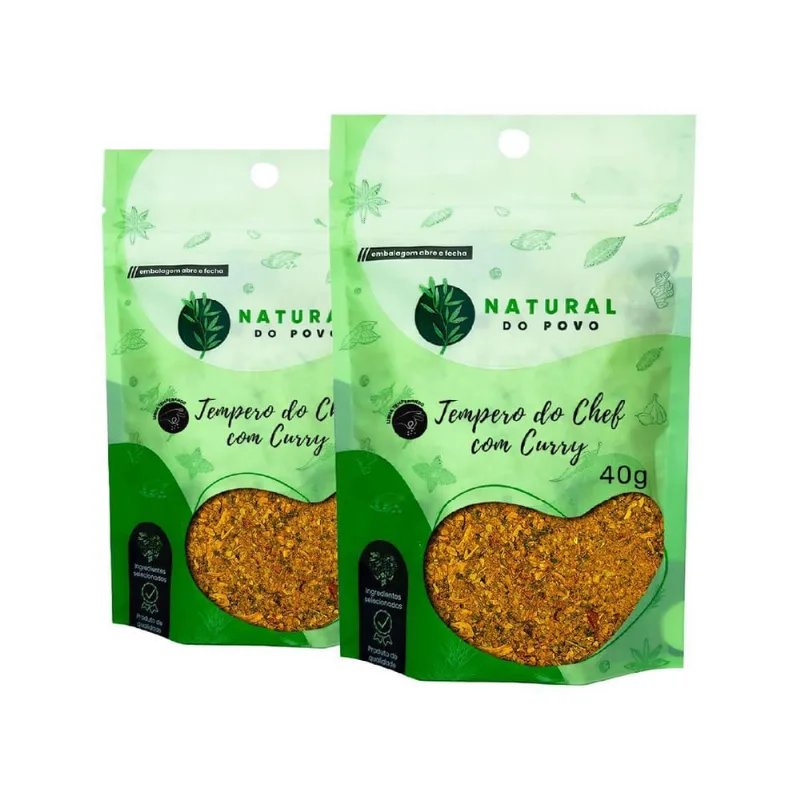 Tempero Selecionado Chef Com Curry Kit 2 Importado Pouch 40G