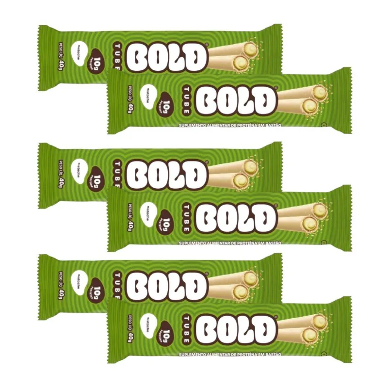 Kit 6 Barra De Proteina 10g Tube Pistache 40g Snack Fit Bold - Não Informado - Mercearia