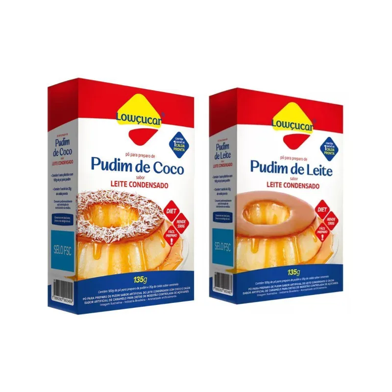 Mix 2 Mistura Pudim De Leite Condensado Diet 135g Lowçucar - Não Informado