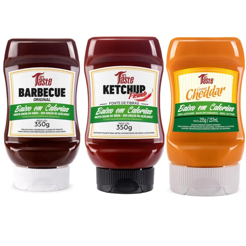 Kit 3 Molho Barbecue Molho Ketchup Picante Molho Cheddar - Não Informado