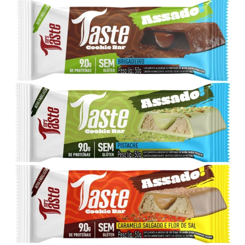 Kit 3 Barra De Proteina Brigadeiro Pistache E Caramelo - Não Informado