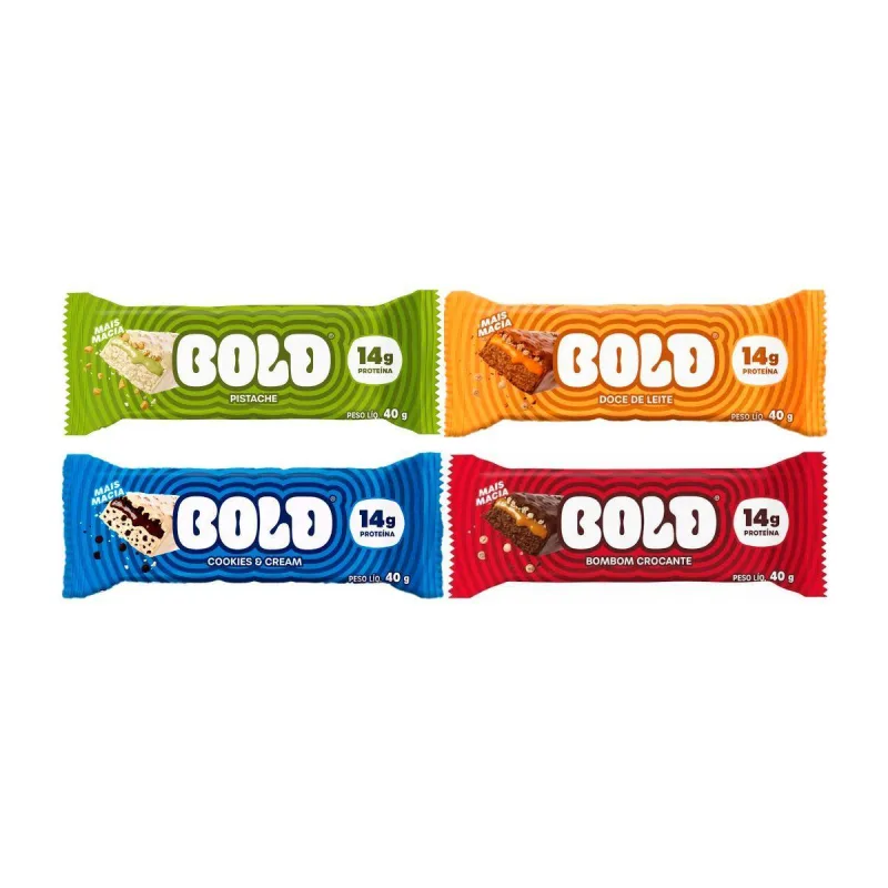 Mix Barra De Proteina Mais Macia 14g Proteina 40g Bold - Não Informado - Mercearia