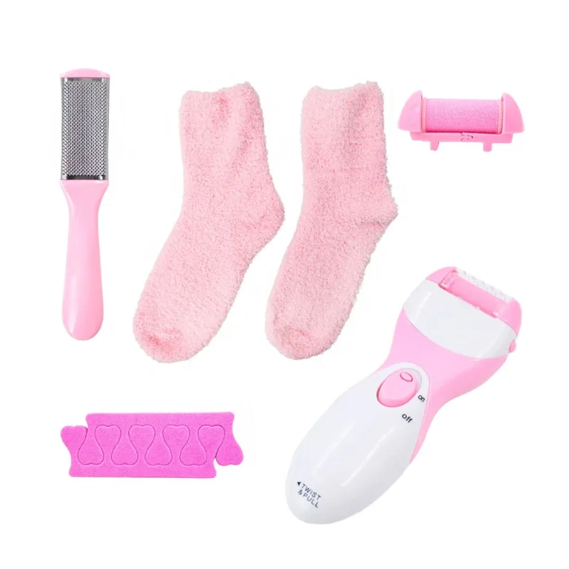Pedicure 4 em 1 Máquina Esfoliante Elétrico Meia Separador de Dedos Pé Lixador 003