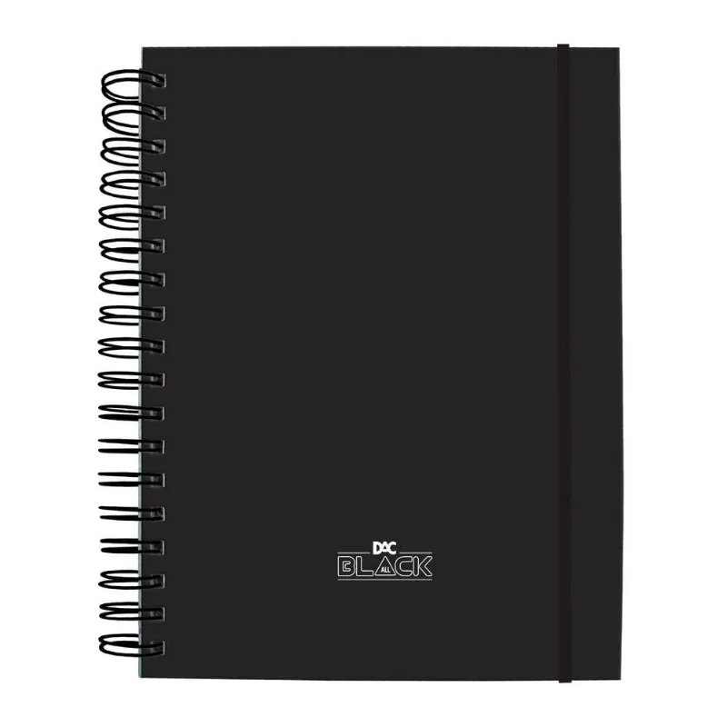 Caderno Colegial Smart All Black 80 Folhas
