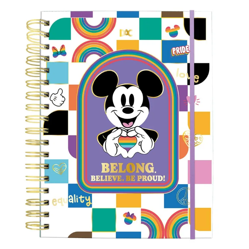Caderno Universitário Smart Disney Pride Mickey/Minnie 80 Folhas