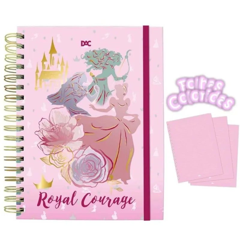 Caderno Smart Universitario Disney Princesas Teen 10 Divisorias 80 folhas Ref. 4436 - DAC - dac